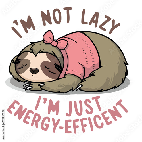  Funny Lazy Sloth Quotes: Cartoon Vector Illustrations for Endless Laughter