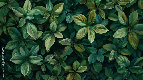 background of leaves arranged in a beautiful pattern