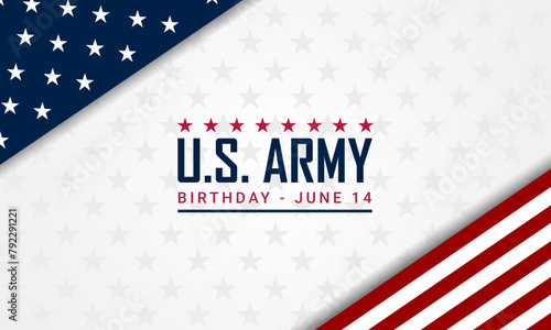 U.S. Army Birthday June 14 Background Vector Illustration