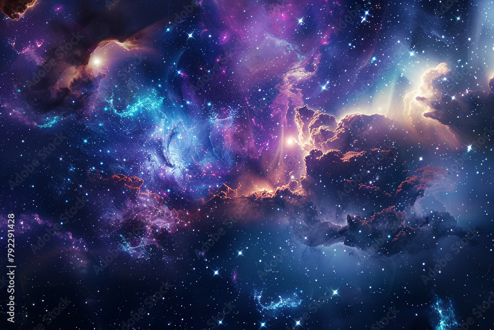 Celestial scene with colorful and deep space elements, portraying the artistic side of astronomy