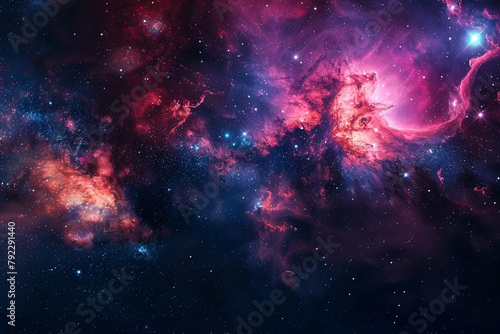 Celestial scene with colorful and deep space elements  portraying the artistic side of astronomy