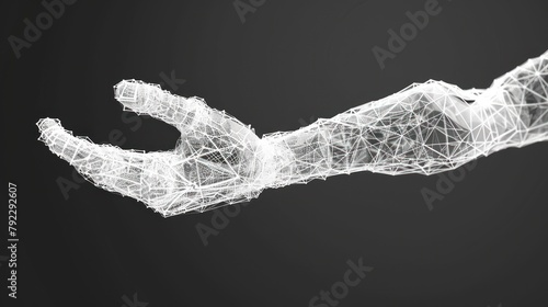 Human Arm. Hand Model. Connection structure. Future technology concept. AI generated