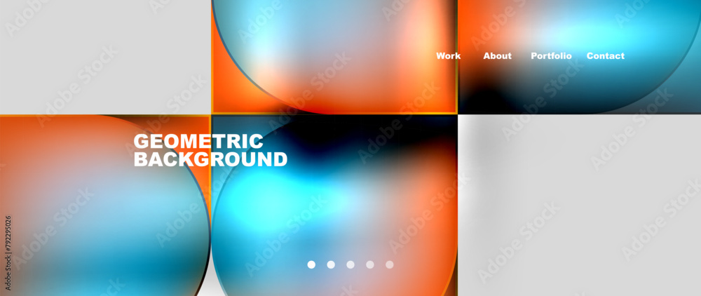 Vibrant geometric background featuring circles and squares in shades of orange. The design gives a liquid and fluid feel, reminiscent of a drinkware or ball material property Vibrant geometric background featuring circles and squares in shades of orange. The design gives a liquid and fluid feel, reminiscent of a drinkware or ball material property