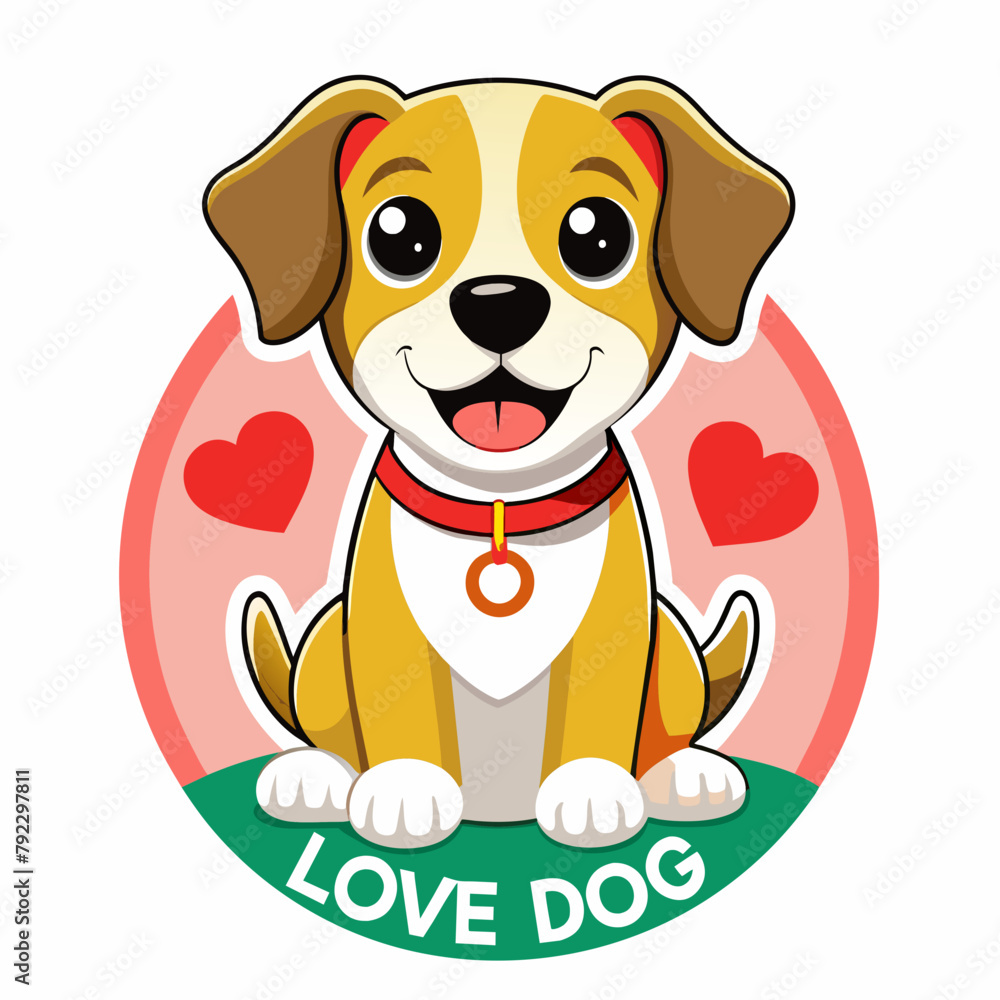 dog with heart t shirt vector illustration, love cat sticker dog with heart t shirt vector illustration, love cat sticker