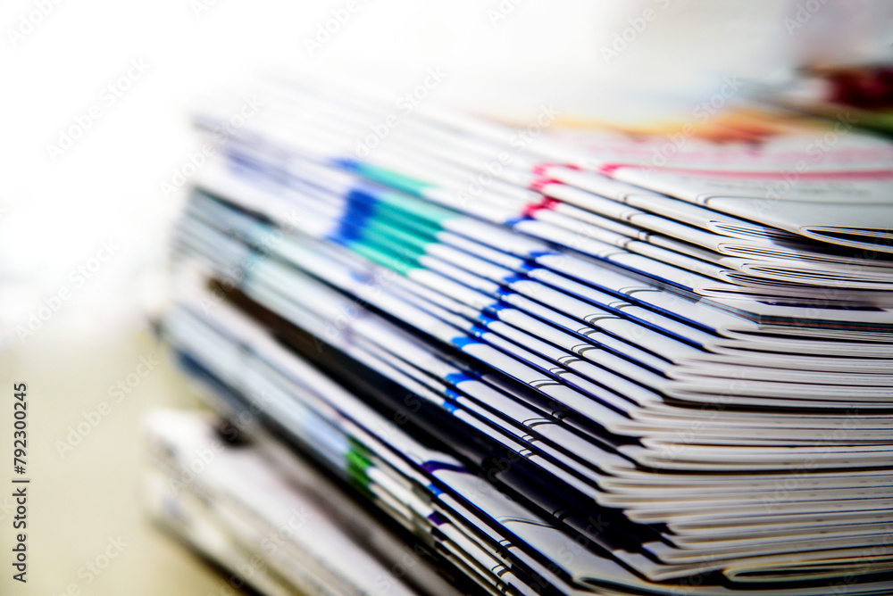 stack of magazines in library stack of magazines in library