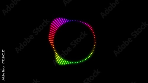 円形のカラーオーディオスペクトラム