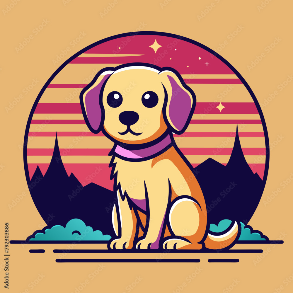 dog on the beach t shirt vector illustration dog on the beach t shirt vector illustration