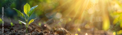 A delicate seedling stretching towards the sunlight, a powerful image of growth and the enduring hope of nature