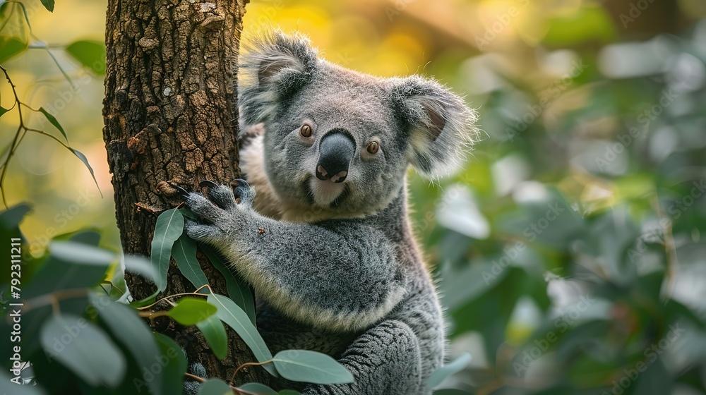 Canopy Comfort: Koala Bear Feasting - 4K Delight