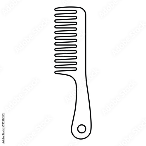 Fashion equipment collection of combs hairbrush for hair,  vector isolated on white background, Hairdresser style accessories, hairdryer