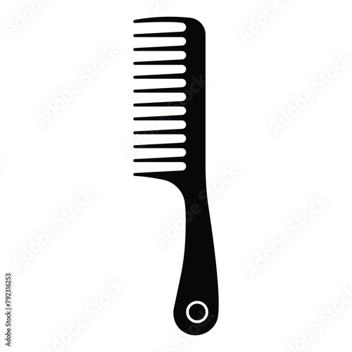 Fashion equipment collection of combs hairbrush for hair,  vector isolated on white background, Hairdresser style accessories, hairdryer