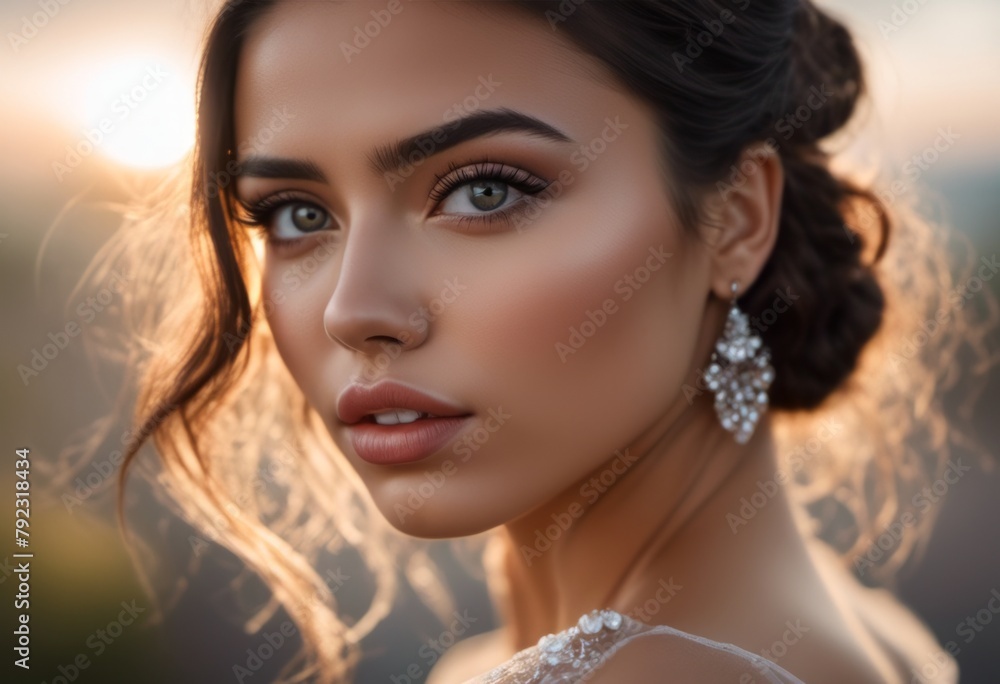 A Portrait Of Breathtakingly Gorgeous, Exotic, Beautiful Woman.
A Portrait Of Breathtakingly Gorgeous, Exotic, Beautiful Woman.