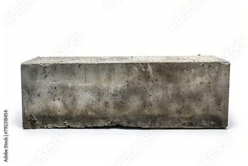 Concrete barrier isolated on white background photo