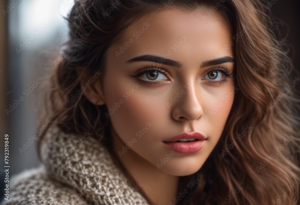 A Portrait Of Breathtakingly Gorgeous, Exotic, Beautiful Woman.
A Portrait Of Breathtakingly Gorgeous, Exotic, Beautiful Woman.