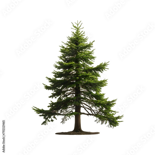 Isolated Western Hemlock Tree on a transparent background, PNG format photo