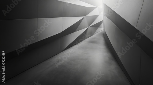 Monochrome Elegance: Minimalist Geometric Pattern photo