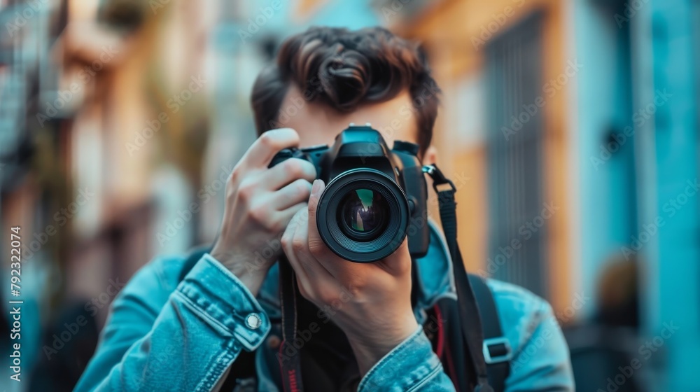 A person taking a picture