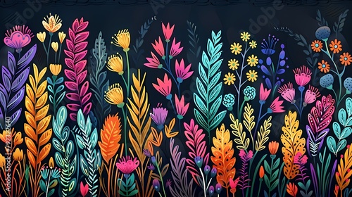 colorful field abstract illustration poster background