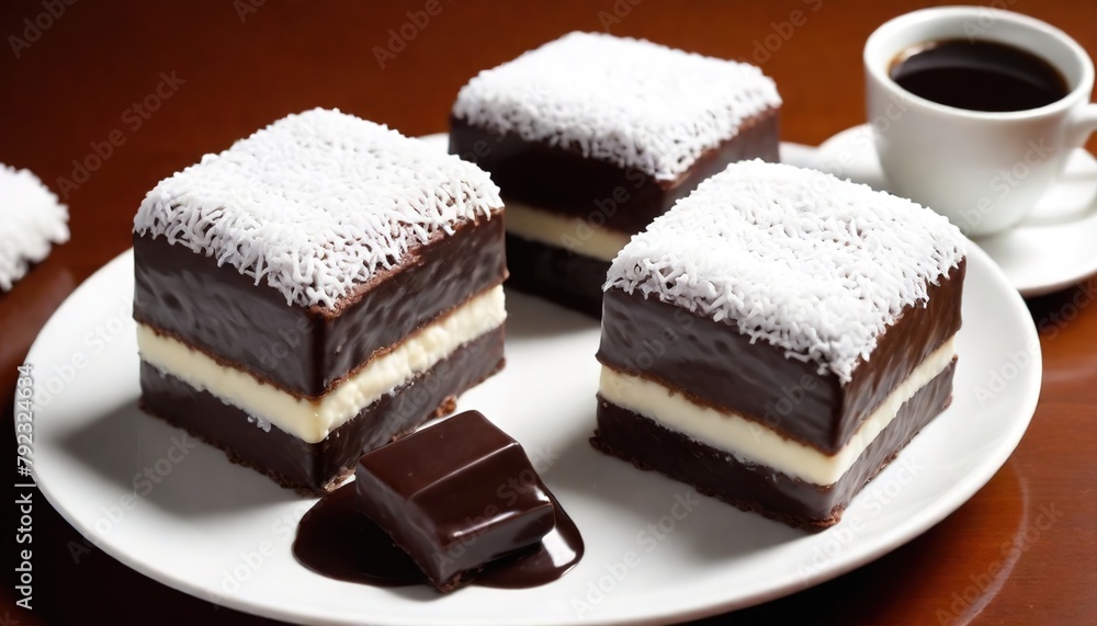 chocolate cake and coffee