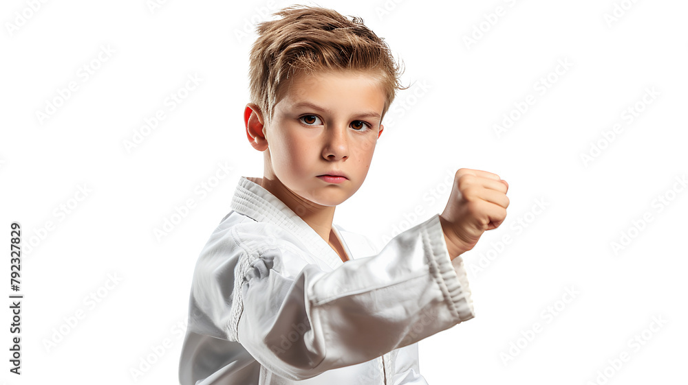 Karate boy isolated on a transparent background Karate boy isolated on a transparent background