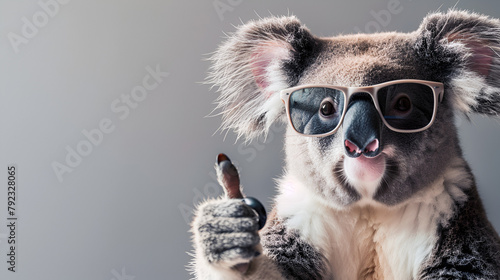 Koala with glasses,generative ai