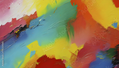 Abstract rough colorful colors painting.