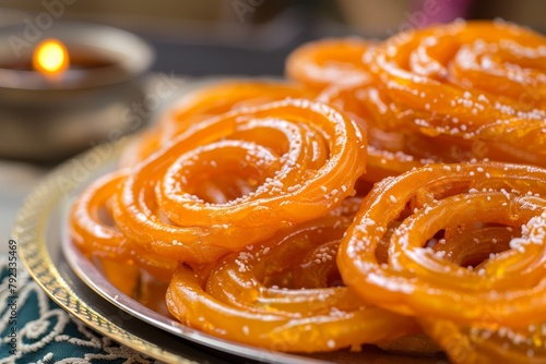 Gujarati snacks Jalebi and Fafda a popular Indian sweet and savory combo