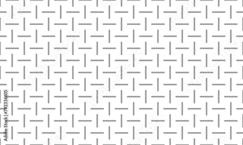 Grey line woven stripes lattice seamless pattern. Vector Repeating Texture.