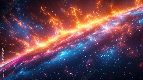 light speed hyperspace space warp background colorful streaks of light gathering towards the event horizon stock photo