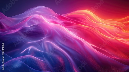 d render abstract neon wallpaper glowing dynamic lines over black background light drawing trajectory fluorescent ribbonillustration image