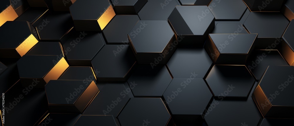 Minimal style 3D dark tech honeycomb pattern Minimal style 3D dark tech honeycomb pattern