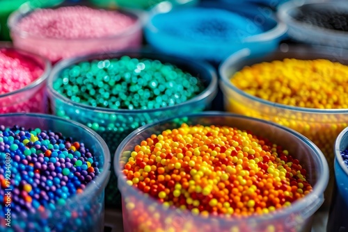 Polymer beads containing colorant for plastics