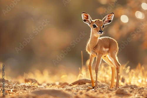 Baby Deer on A Wild photo
