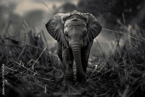 Baby Elephant in Wild