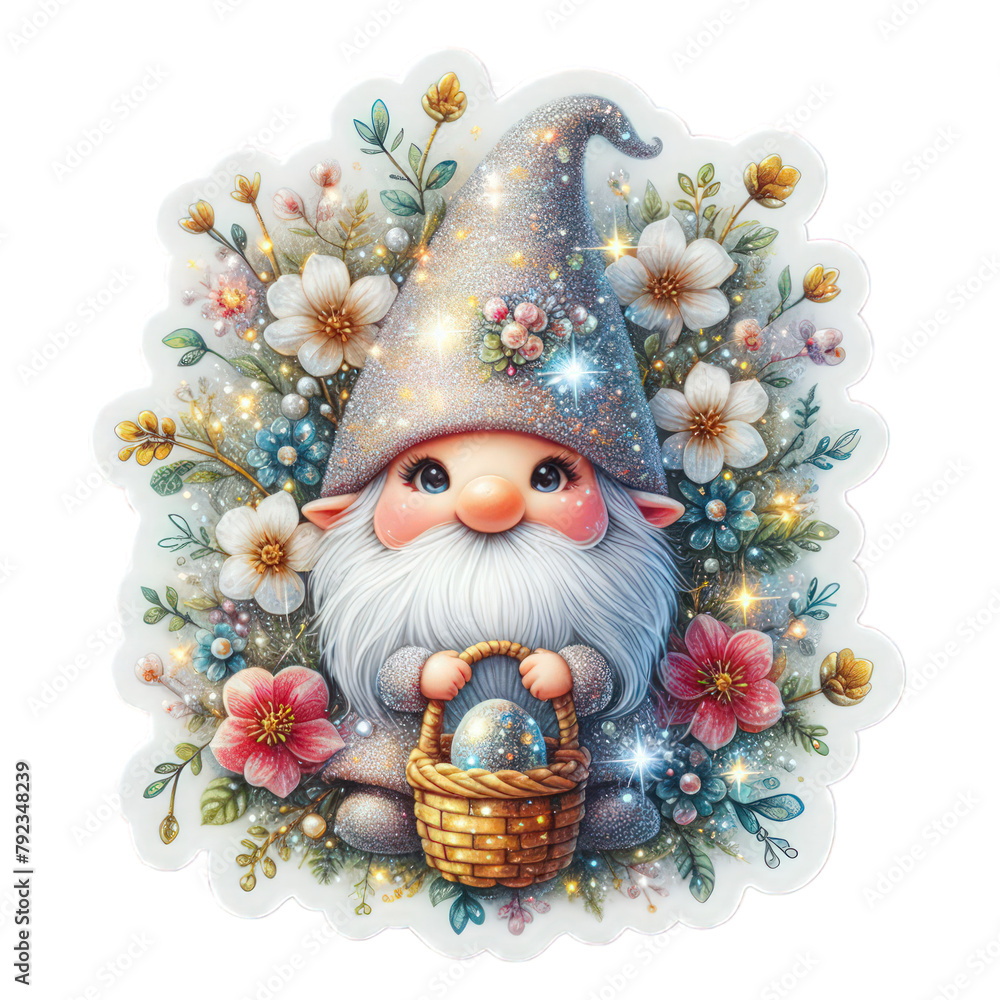 gnome cute easter sticker