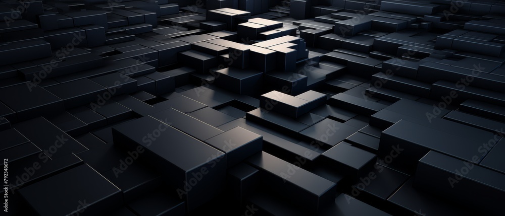 Monochromatic dark 3D geometric field, minimalist tech design, subtle texture Monochromatic dark 3D geometric field, minimalist tech design, subtle texture