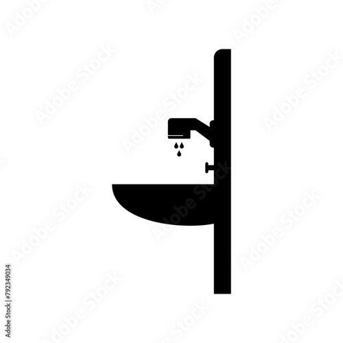sink icon vector on white background