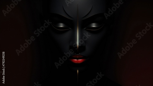 black girl in dark