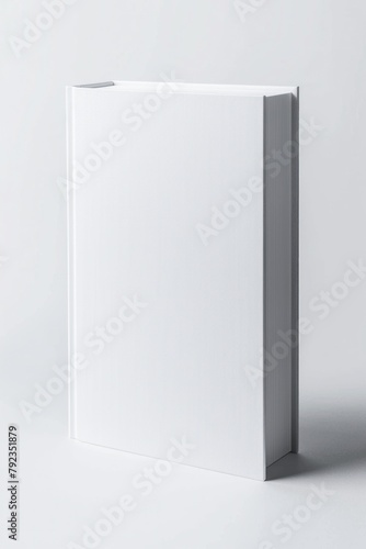 Closed Blank Book Resting on a Clean White Surface