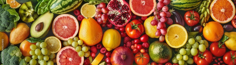 Colorful fruits and vegetables Colorful fruits and vegetables