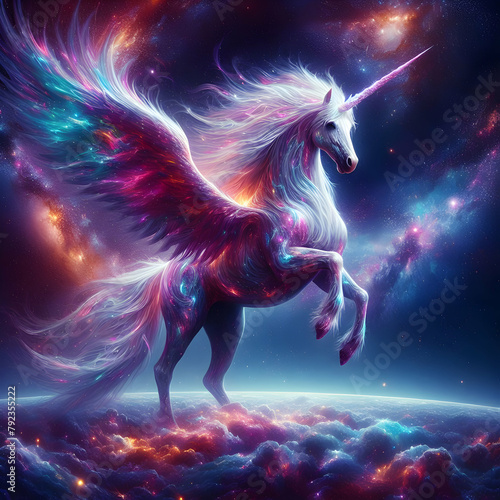 Beautiful unicorn made by glaxy  photo