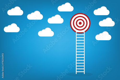 Ladder leading to the aim, success. The concept of achieving the goal.	