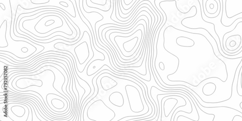 White wave paper curved reliefs abstract background. The topographic map contour in lines isolated. Abstract white topographic map background with lines. Background of the topography map. photo