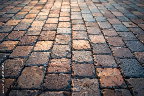 Tiled pattern on cement floor background photo