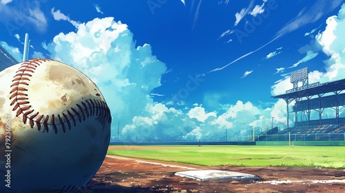 野球場にある硬式ボール4
