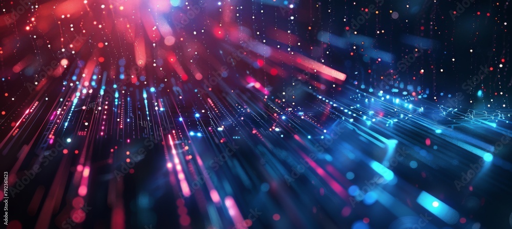 Fototapeta premium Digital background for tech, AI, data