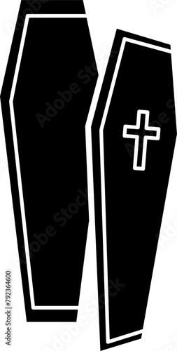 Coffin Opened Vector Illustration