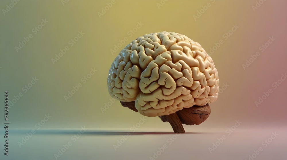 creative image of a brain in the form of a walnut in a surreal modern pop art style.generative.ai creative image of a brain in the form of a walnut in a surreal modern pop art style.generative.ai