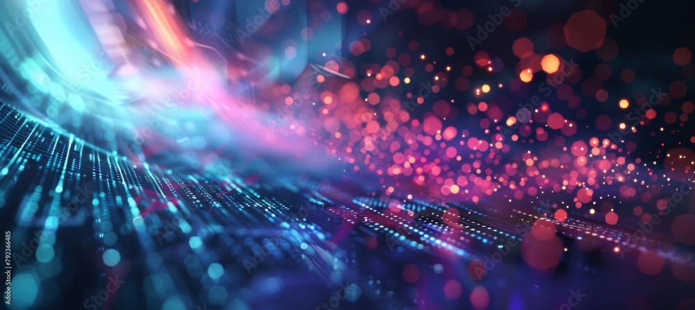Obraz premium Digital background for tech, AI, data