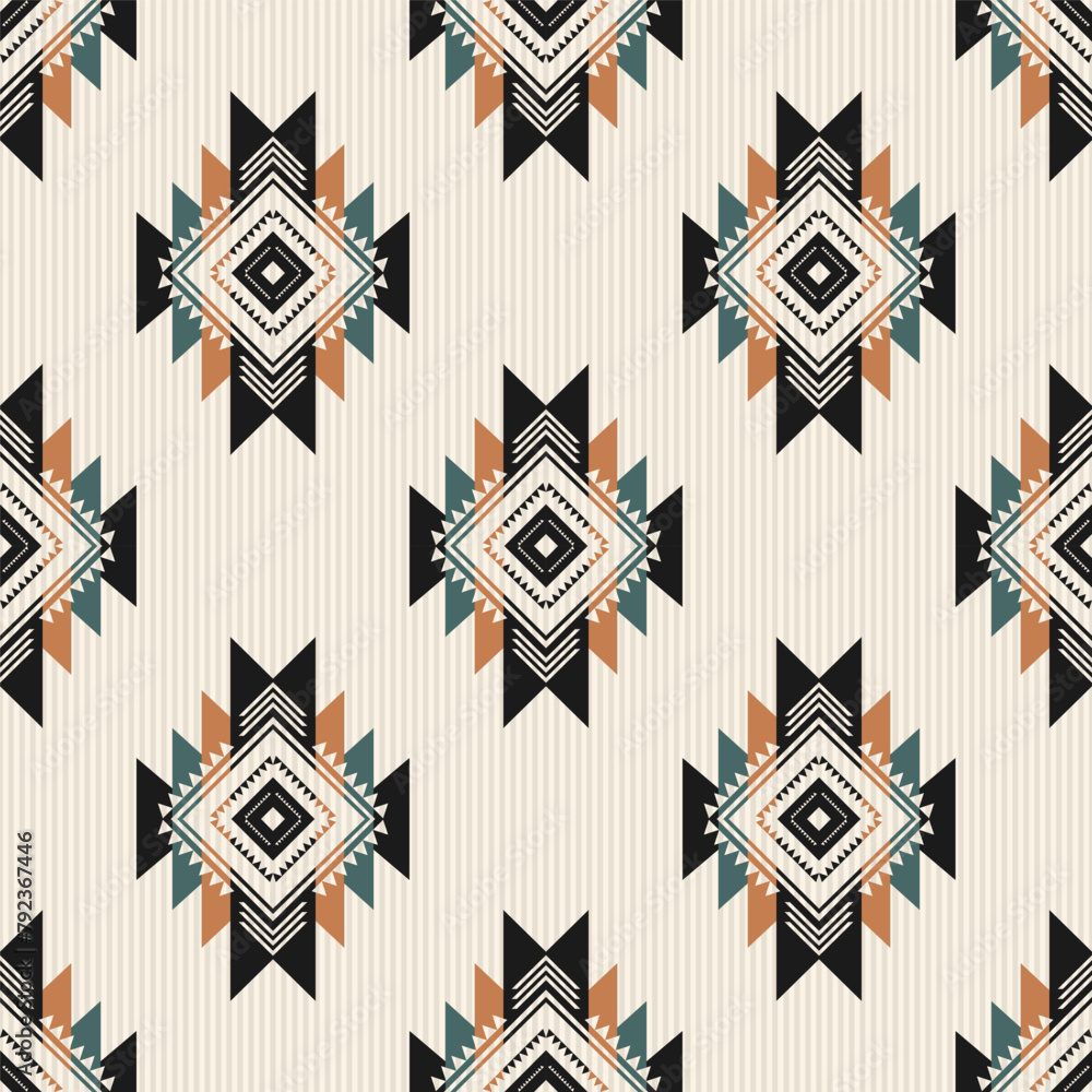 Colorful southwest geometric pattern. Vector Native American ...